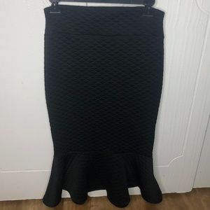 Quilted pencil skirt